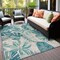 World Rug Gallery Contemporary Tropical Floral Indoor/Outdoor Area Rug 5'3'' x 7' Blue 433BLUE5X7 - alternate 8